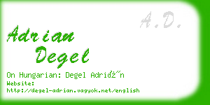 adrian degel business card